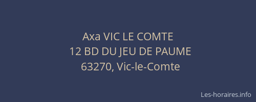 Axa VIC LE COMTE
