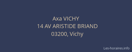 Axa VICHY