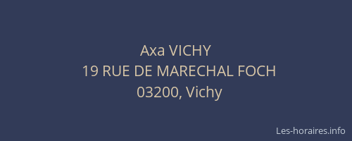 Axa VICHY
