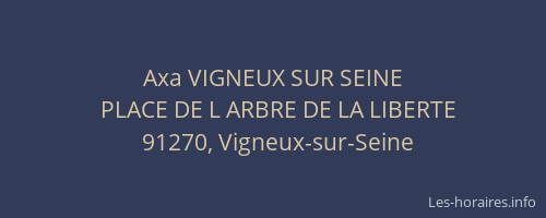 Axa VIGNEUX SUR SEINE