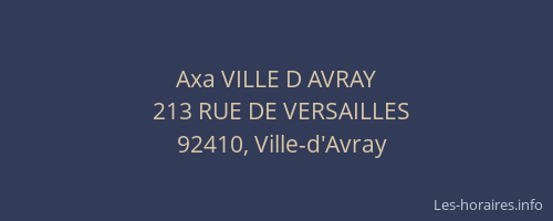 Axa VILLE D AVRAY