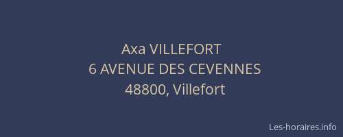 Axa VILLEFORT