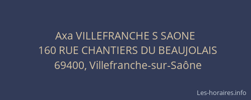 Axa VILLEFRANCHE S SAONE