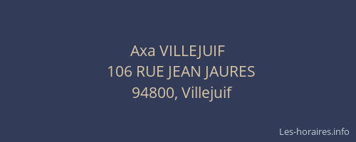 Axa VILLEJUIF