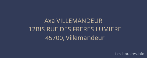Axa VILLEMANDEUR