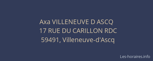 Axa VILLENEUVE D ASCQ