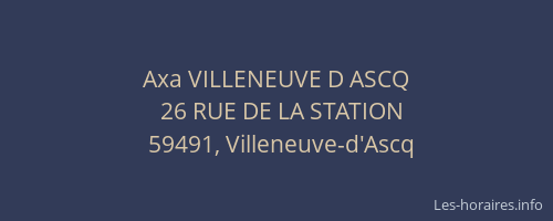 Axa VILLENEUVE D ASCQ
