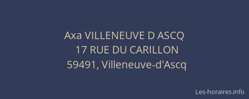 Axa VILLENEUVE D ASCQ