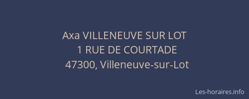 Axa VILLENEUVE SUR LOT