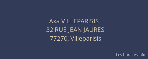 Axa VILLEPARISIS
