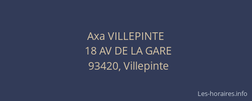 Axa VILLEPINTE