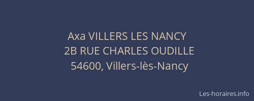 Axa VILLERS LES NANCY