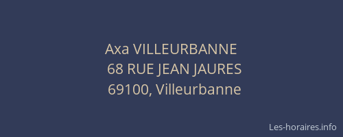 Axa VILLEURBANNE