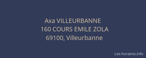 Axa VILLEURBANNE