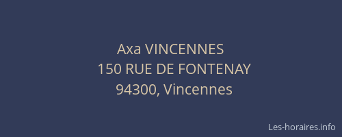 Axa VINCENNES