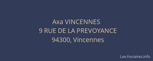 Axa VINCENNES