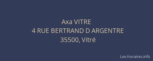 Axa VITRE