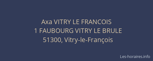 Axa VITRY LE FRANCOIS