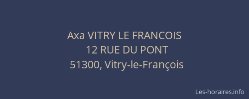 Axa VITRY LE FRANCOIS