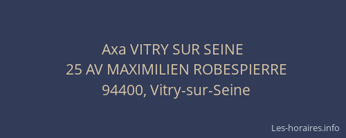 Axa VITRY SUR SEINE