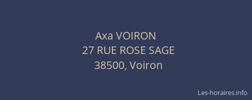 Axa VOIRON