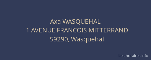 Axa WASQUEHAL