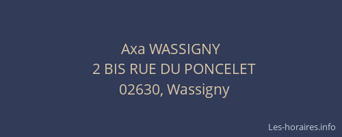 Axa WASSIGNY