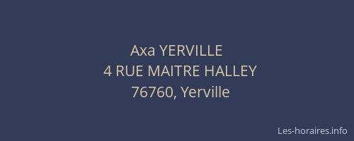 Axa YERVILLE