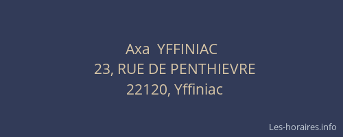 Axa  YFFINIAC