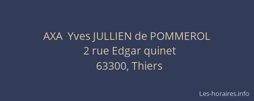 AXA  Yves JULLIEN de POMMEROL