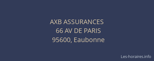 AXB ASSURANCES