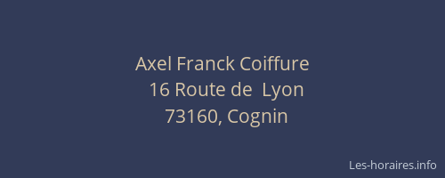 Axel Franck Coiffure