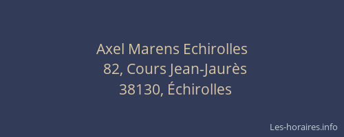 Axel Marens Echirolles