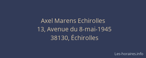 Axel Marens Echirolles