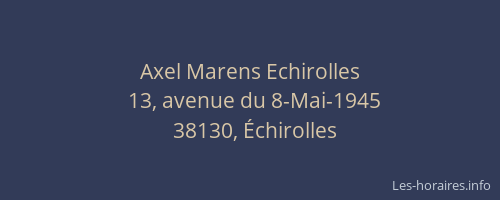 Axel Marens Echirolles