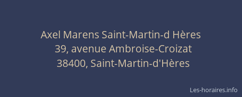 Axel Marens Saint-Martin-d Hères
