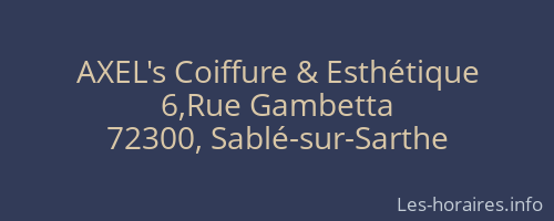 AXEL's Coiffure & Esthétique