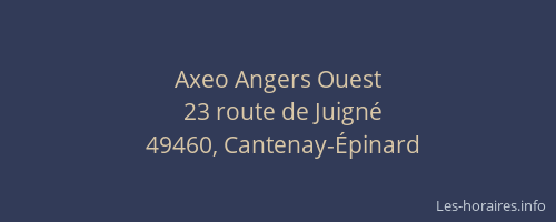 Axeo Angers Ouest