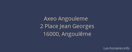 Axeo Angouleme