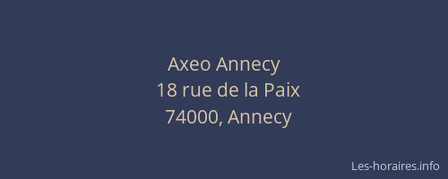 Axeo Annecy