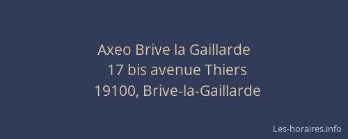 Axeo Brive la Gaillarde