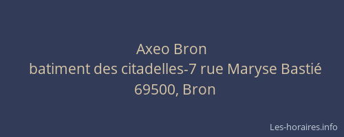 Axeo Bron