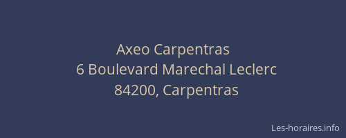 Axeo Carpentras