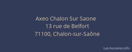 Axeo Chalon Sur Saone