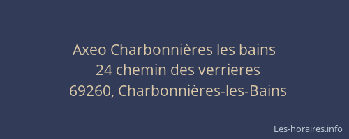 Axeo Charbonnières les bains