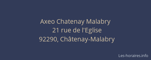 Axeo Chatenay Malabry