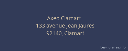 Axeo Clamart