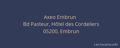 Axeo Embrun