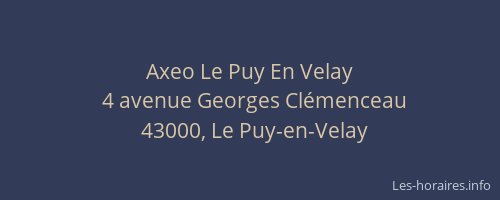Axeo Le Puy En Velay