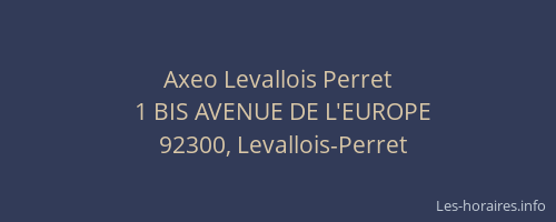 Axeo Levallois Perret
